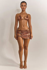 The Three Piece Bikini Set in Bronze