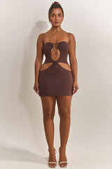 The Bandeau Cut Out Mini in Brown