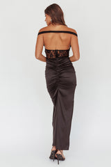 Tillie Lace Bodice Midi Dress Black