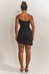 The Asymmetric Lace Mini in Black