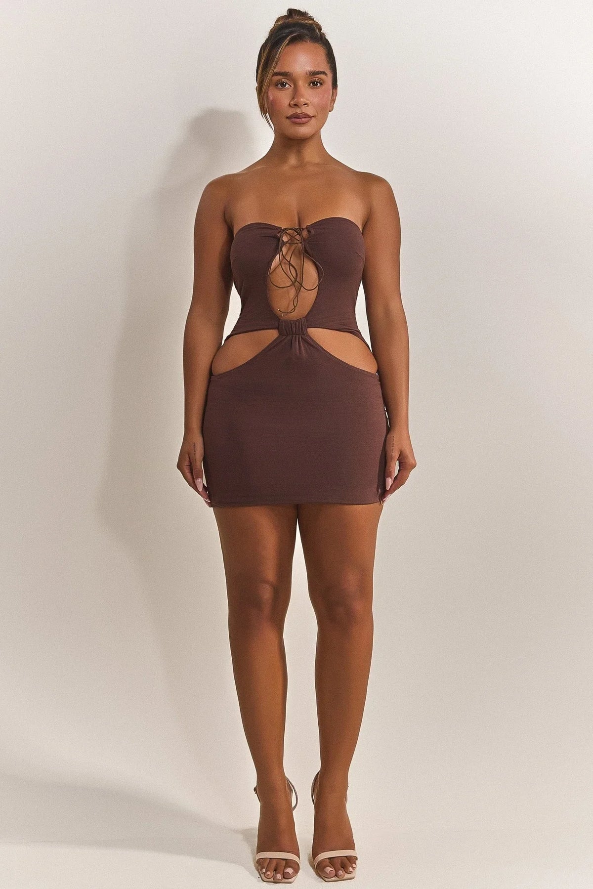 The Bandeau Cut Out Mini in Brown