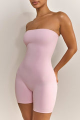 The Sculpt Short Unitard in Pink